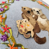 Sea Otters Needle Minder (Jessica Long Embroidery)