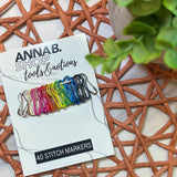 Anna B. 40-Piece Color Splash Bulb Stitch Markers