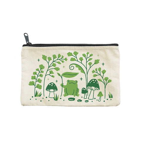 Fern Frog Zipper Pouch