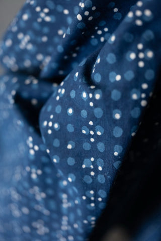 Indigo Pond Life Indian Block Print Cotton