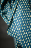 Kali Cyan Indian Screen Print Cotton