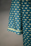 Kali Cyan Indian Screen Print Cotton