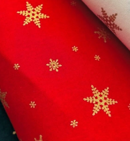 Hishiei Metallic Snowflakes Red