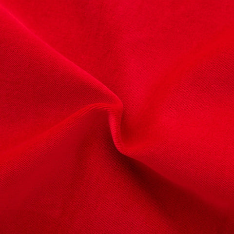 Lush Cotton Velvet Wide — Scarlet