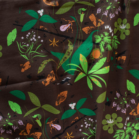 Spring Wild Flowers Charley Harper Bark Cloth