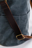 Quince & Co. Waxed Canvas Bucket Bag Slate
