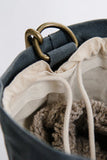 Quince & Co. Waxed Canvas Bucket Bag Slate