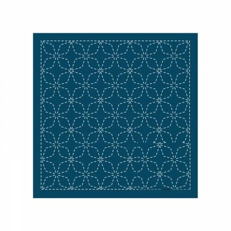 Sashiko Sampler SC-202 Kaku-shippo Navy