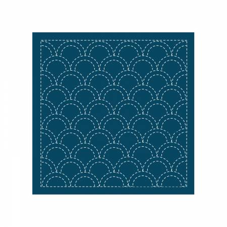 Sashiko Sampler SC-207 Seikaiha Navy