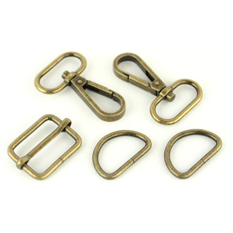 Bag Hardware Kit — 1 inch Antique Gold (Sallie Tomato)