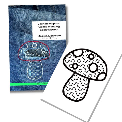 Sashiko Magic Mushroom Stick and Stitch Pattern (Socorro Society)