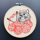 Kitten with Knitting Embroidery Kit (Hook, Line & Tinker)