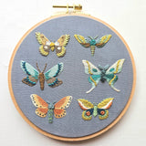 Moth Sampler Embroidery Kit (Jessica Long Embroidery)