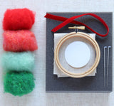 Christmas Wreath Ornament Needle Felting Kit (Grey Fox Felting)