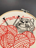 Kitten with Knitting Embroidery Kit (Hook, Line & Tinker)