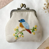 Embroidered Kiss Lock Purse (Quince Fables)