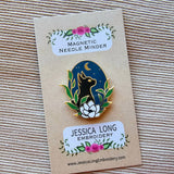 Black Cat Needle Minder (Jessica Long Embroidery)