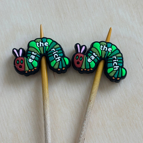 Eat the Rich Caterpillar Point Protectors (Comma Craft Co.)