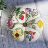 Flower Garden Embroidered Pincushion (Quince Fables)