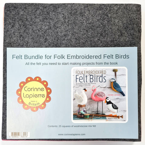Folk Embroidered Birds Felt Bundle (Corinne Lapierre)