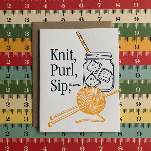 Knit, Purl, Sip (Lucky Bee Press)