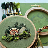 Forest Snail Embroidery Kit (Jessica Long Embroidery)