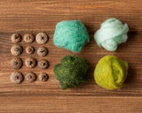 Felted Acorn Kit (Grey Fox Felting)