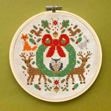 Woodland Holiday Cross Stitch Kit (Spot Colors)