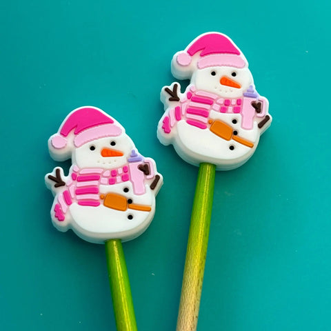 Pink Snowman Point Protectors (Comma Craft Co.)