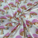Blue Mushrooms Indian Block Print Cotton