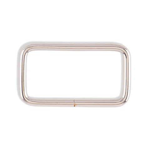 Bag Hardware — 1.5" Nickel Rectangle Rings 4pk (Wawak)
