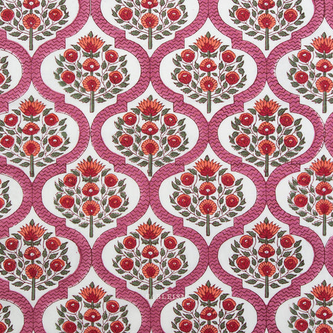 Lattice Floral in Pink