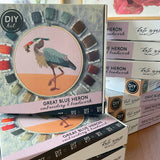 Great Blue Heron Embroidery and Beadwork Kit (Kate Wyatt Fine Art)