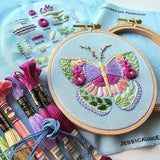 Beginner Butterfly Sampler Embroidery Kit (Jessica Long Embroidery)