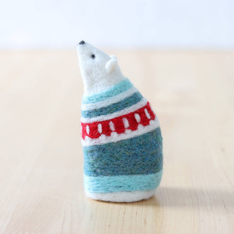 Sweater Bear Needle Felting Kit (Grey Fox Felting)