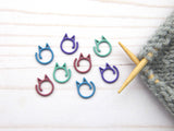 Colorful Cat Split Ring Stitch Markers
