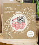 Kitten with Knitting Embroidery Kit (Hook, Line & Tinker)