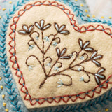 Corinne Lapierre Embroidered Heart Wool Mix Felt Craft Kit