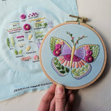 Beginner Butterfly Sampler Embroidery Kit (Jessica Long Embroidery)