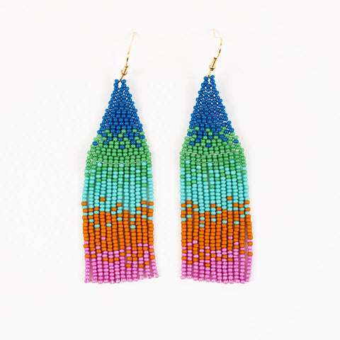Altiplano Ombre Bead Fringe Earrings