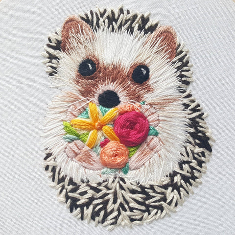 Hedgehog Embroidery Kit (Jessica Long Embroidery)