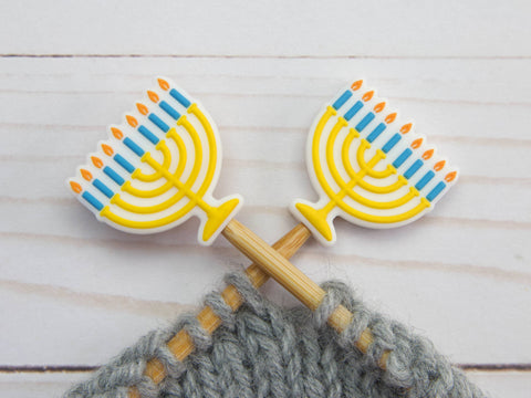 Fox & Pine Stitch Stoppers — Menorah