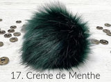 Faux Fur Pom-Pom Assorted Colors Sew on Snap