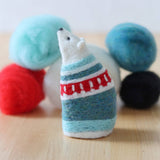 Sweater Bear Needle Felting Kit (Grey Fox Felting)