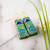 Art Nouveau Abstract Flower Earrings