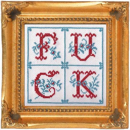 Fancy F*ck Cross Stitch Kit (Subversive Cross Stitch)