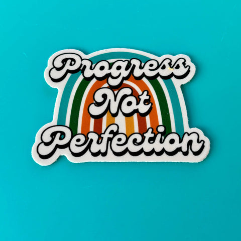 Progress Not Perfection Sticker (Comma Craft Co.)