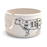 Sheep Parts Ceramic Yarn Bowl (Lenny Mud)