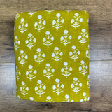 Mustard Flower Indian Block Print Cotton