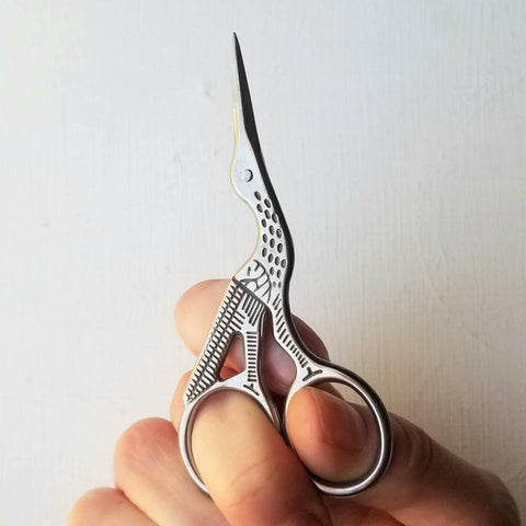 Stork Embroidery Scissors (Jessica Long Embroidery)